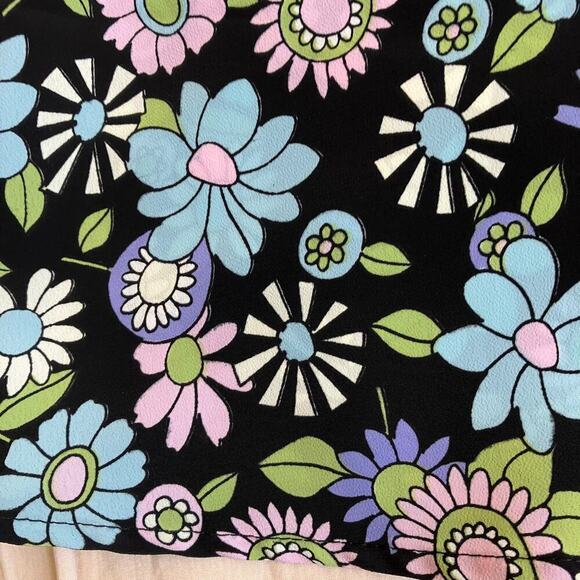 Tall Girl Canada Vintage A-line Maxi Skirt Button Front Retro 70s Floral Print M - Picture 16 of 16